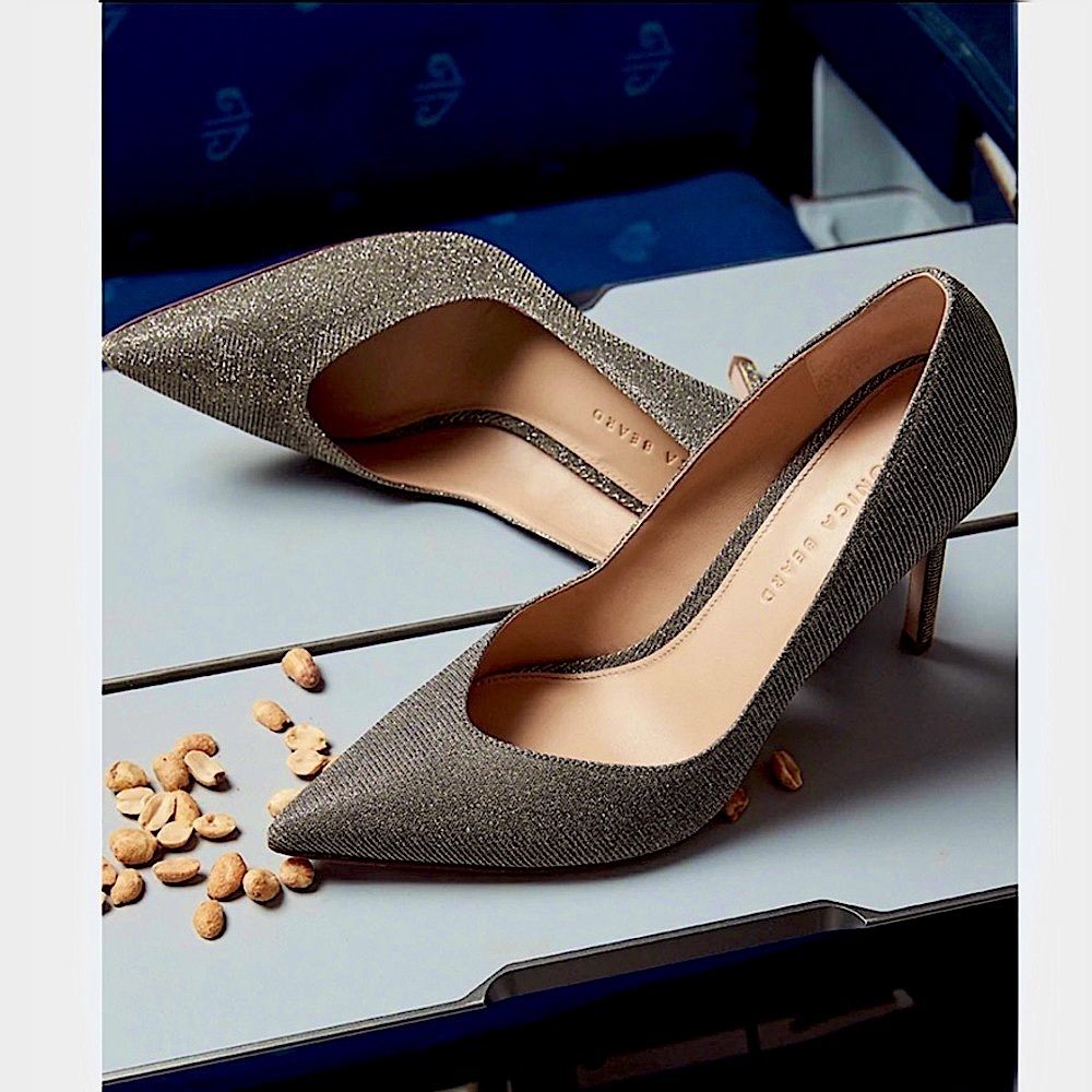 Veronica Beard Nathalia Metallic Pointy Toe Heels - Picture 5 of 11